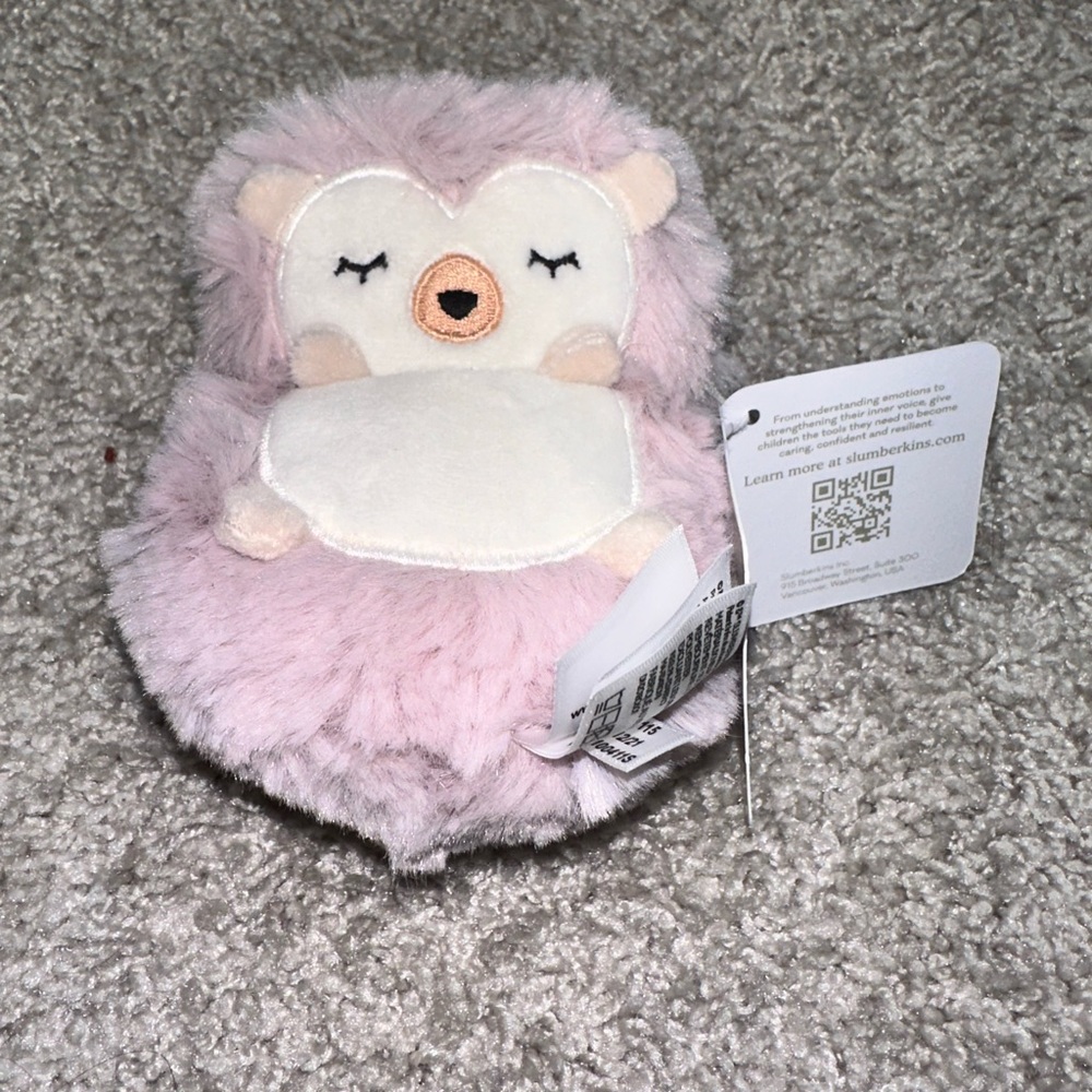 Slumberkins Mini Lavender Hedgehog Retired Limited Edition NEW